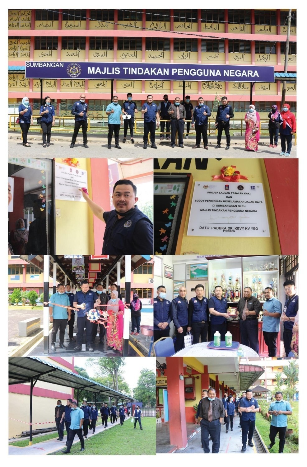 School road safety project: Walkway and road safety corner · Taman Daya 2, Johor Bahru.